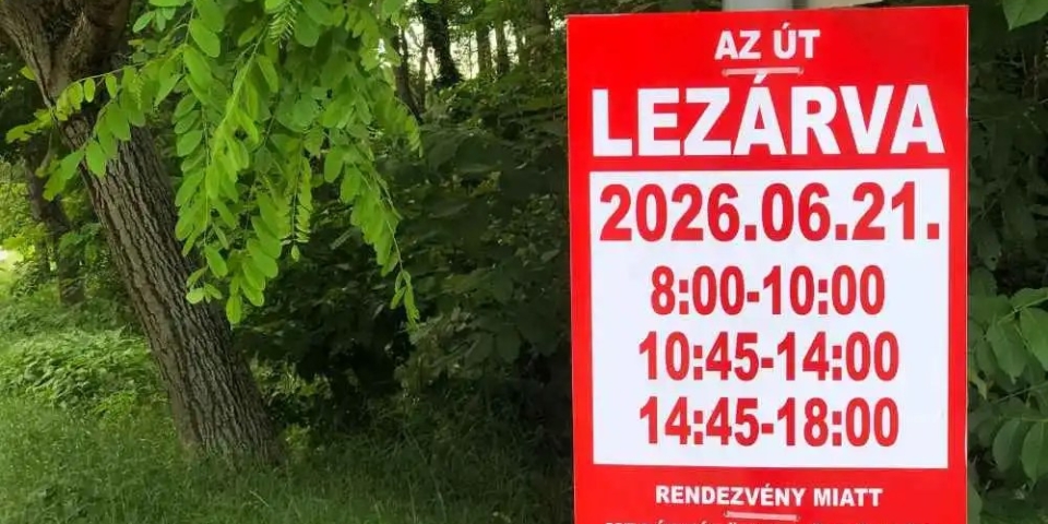 Figyelem ! Útlezárások  vasárnap!
