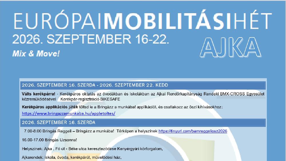 EURÓPAI MOBILITÁSI HÉT